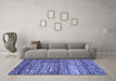 Machine Washable Abstract Blue Modern Rug in a Living Room, wshabs815blu