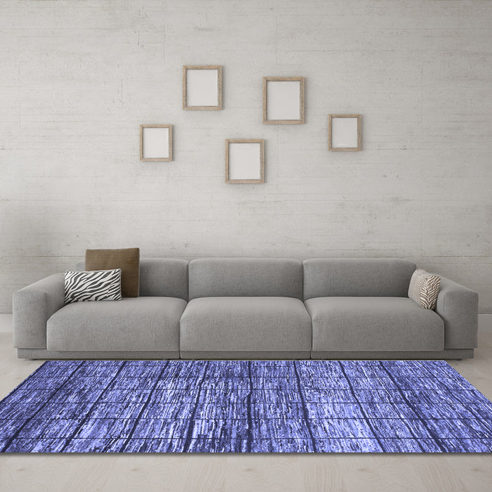 Machine Washable Abstract Blue Modern Rug in a Living Room, wshabs815blu