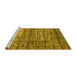 Sideview of Machine Washable Abstract Yellow Modern Rug, wshabs815yw