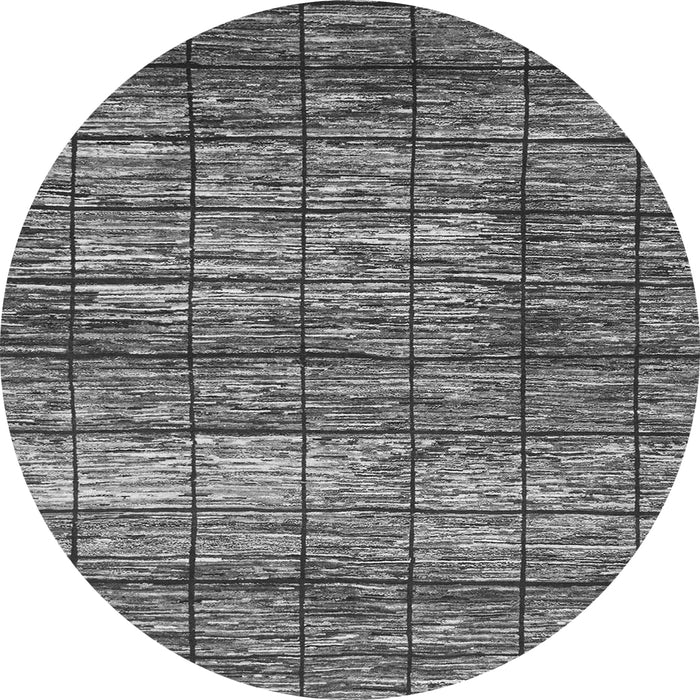 Round Abstract Gray Modern Rug, abs815gry