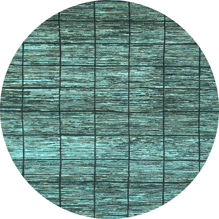 Round Abstract Light Blue Modern Rug, abs815lblu