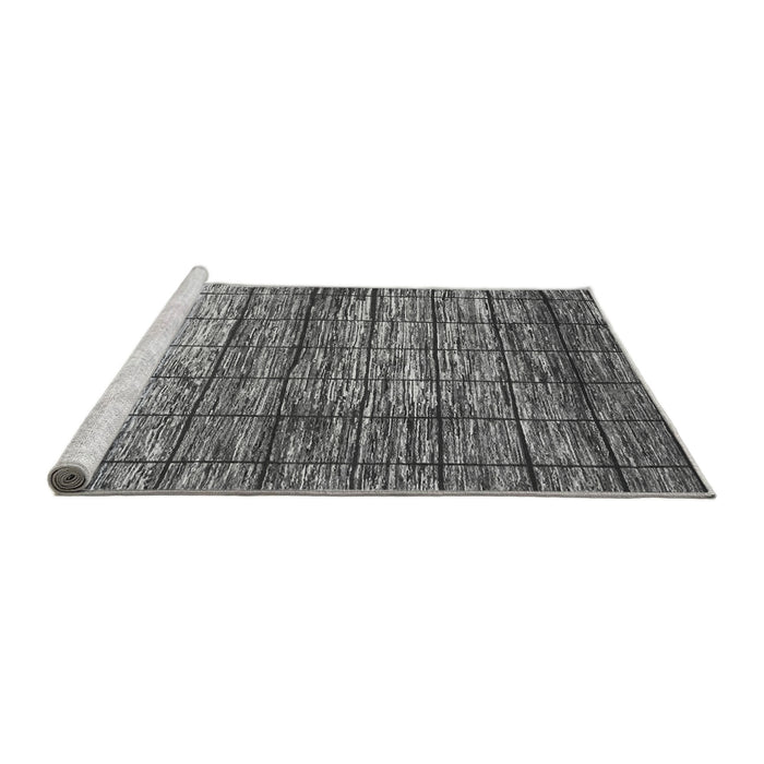 Sideview of Machine Washable Abstract Gray Modern Rug, wshabs815gry