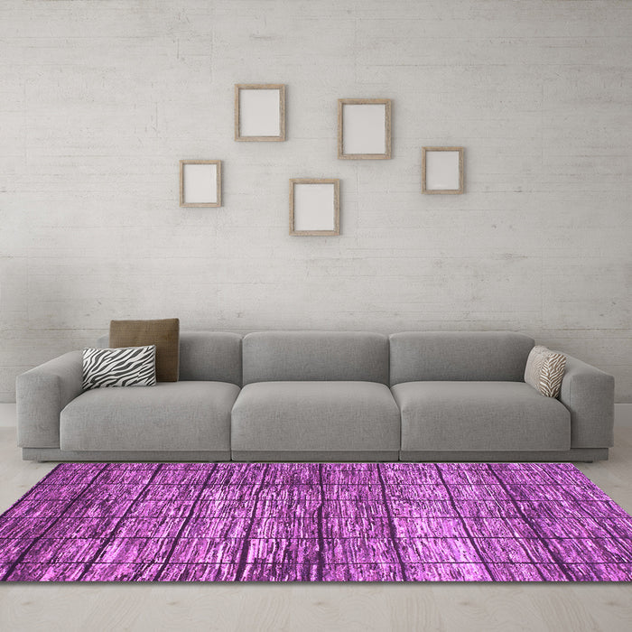Machine Washable Abstract Purple Modern Area Rugs in a Living Room, wshabs815pur