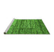 Sideview of Machine Washable Abstract Green Modern Area Rugs, wshabs815grn