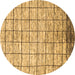 Round Checkered Brown Modern Rug, abs816brn