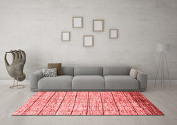 Modern Red Washable Rugs