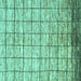 Square Machine Washable Checkered Turquoise Modern Area Rugs, wshabs816turq