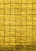 Machine Washable Checkered Yellow Modern Rug, wshabs816yw