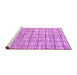 Sideview of Machine Washable Checkered Purple Modern Area Rugs, wshabs816pur