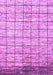 Machine Washable Checkered Purple Modern Area Rugs, wshabs816pur