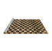 Sideview of Machine Washable Abstract Bakers Brown Rug, wshabs817