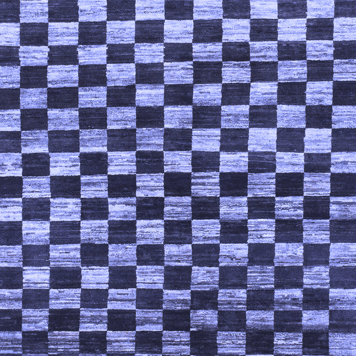Machine Washable Checkered Blue Modern Rug, wshabs817blu