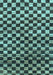 Checkered Light Blue Modern Rug, abs817lblu