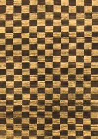 Checkered Brown Modern Rug, abs817brn