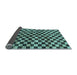 Sideview of Checkered Light Blue Modern Rug, abs817lblu