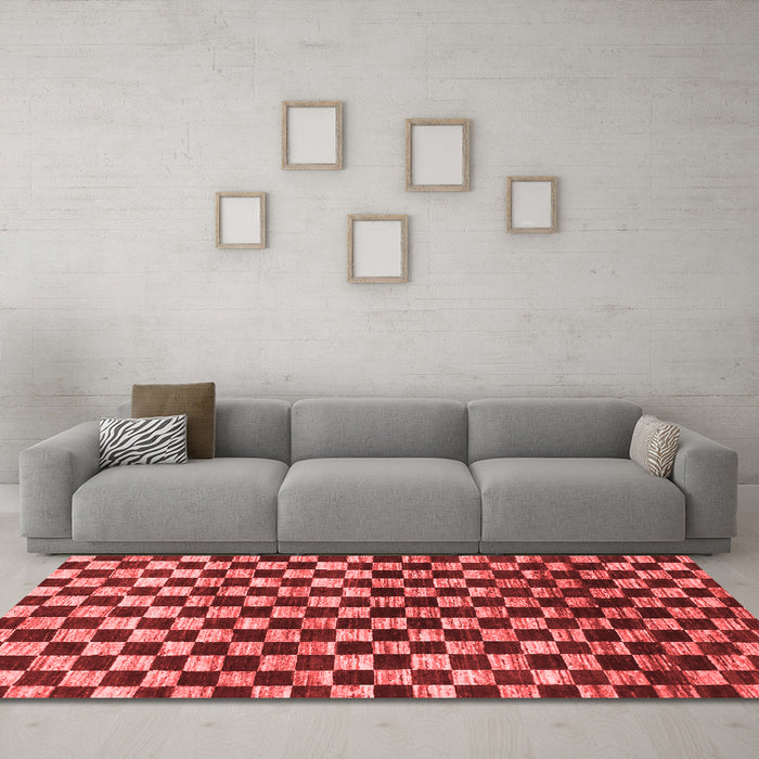 Modern Red Washable Rugs