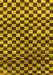 Checkered Yellow Modern Rug, abs817yw