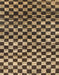 Abstract Bakers Brown Checkered Rug, abs817