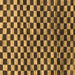 Square Machine Washable Checkered Brown Modern Rug, wshabs817brn