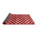 Checkered Red Modern Area Rugs