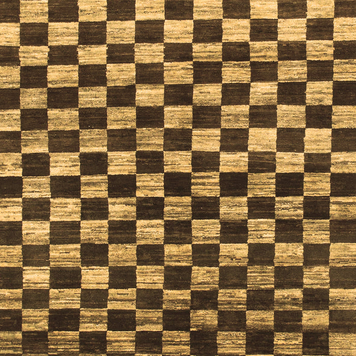 Machine Washable Checkered Brown Modern Rug, wshabs817brn