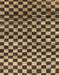 Machine Washable Abstract Bakers Brown Rug, wshabs817