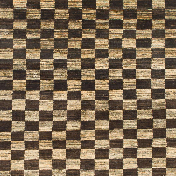 Machine Washable Abstract Bakers Brown Rug, wshabs817