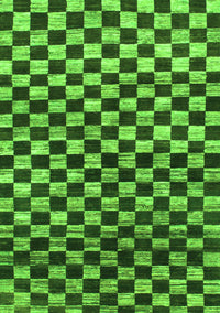 Checkered Green Modern Rug, abs817grn