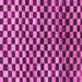 Square Machine Washable Checkered Pink Modern Rug, wshabs817pnk