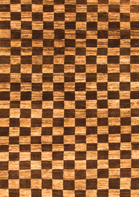 Checkered Orange Modern Rug, abs817org