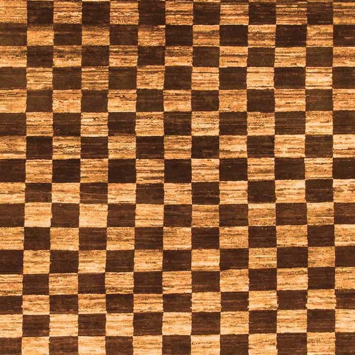 Checkered Orange Modern Rug, abs817org