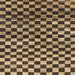 Square Abstract Bakers Brown Checkered Rug, abs817