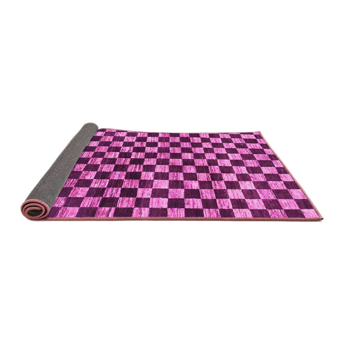 Sideview of Checkered Pink Modern Rug, abs817pnk