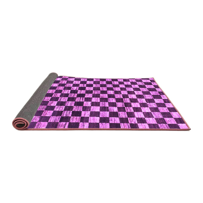Sideview of Checkered Purple Modern Rug, abs817pur