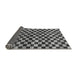 Sideview of Checkered Gray Modern Rug, abs817gry