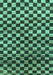 Checkered Turquoise Modern Rug, abs817turq