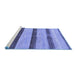 Sideview of Machine Washable Abstract Blue Modern Rug, wshabs818blu