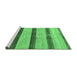 Sideview of Machine Washable Abstract Emerald Green Modern Area Rugs, wshabs818emgrn