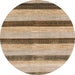 Round Machine Washable Abstract Brown Sugar Brown Rug, wshabs818