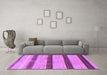 Machine Washable Abstract Purple Modern Area Rugs in a Living Room, wshabs818pur