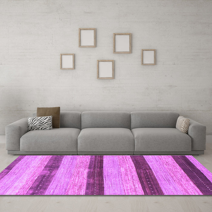 Machine Washable Abstract Purple Modern Area Rugs in a Living Room, wshabs818pur