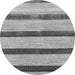 Round Abstract Gray Modern Rug, abs818gry