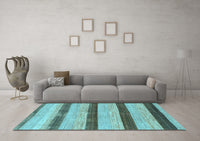 Machine Washable Abstract Light Blue Modern Rug, wshabs818lblu