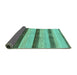 Sideview of Abstract Turquoise Modern Rug, abs818turq