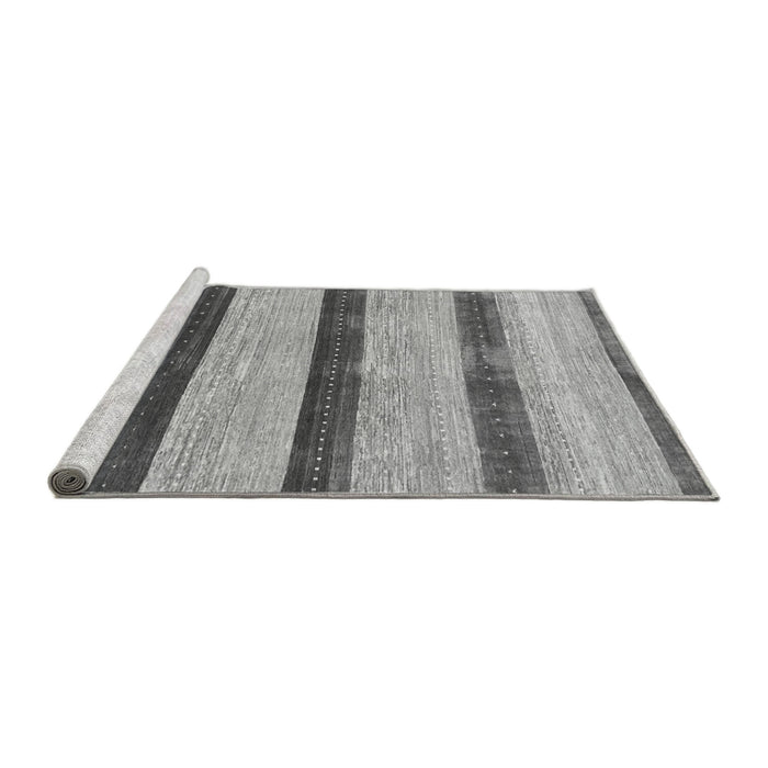 Sideview of Machine Washable Abstract Gray Modern Rug, wshabs818gry