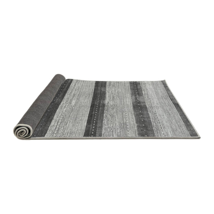 Sideview of Abstract Gray Modern Rug, abs818gry