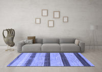 Machine Washable Abstract Blue Modern Rug, wshabs818blu