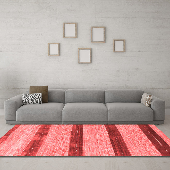 Modern Red Washable Rugs