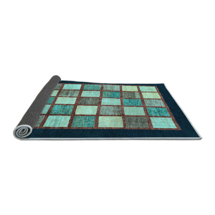 Sideview of Checkered Light Blue Modern Rug, abs819lblu