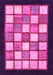 Checkered Pink Modern Rug, abs819pnk